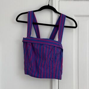 Banana Republic Blue and Pink Striped Tank Top